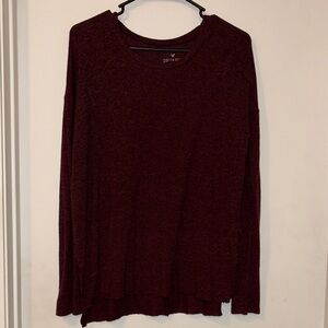 American Eagle Outfitters Burgundy Soft & Sexy Top
